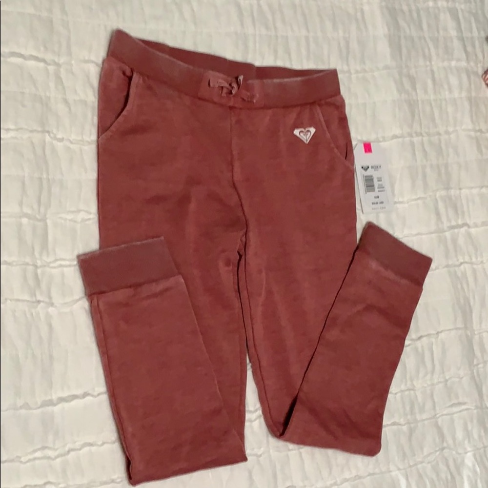 Roxy Groovy Song fleece pants sz 10/M